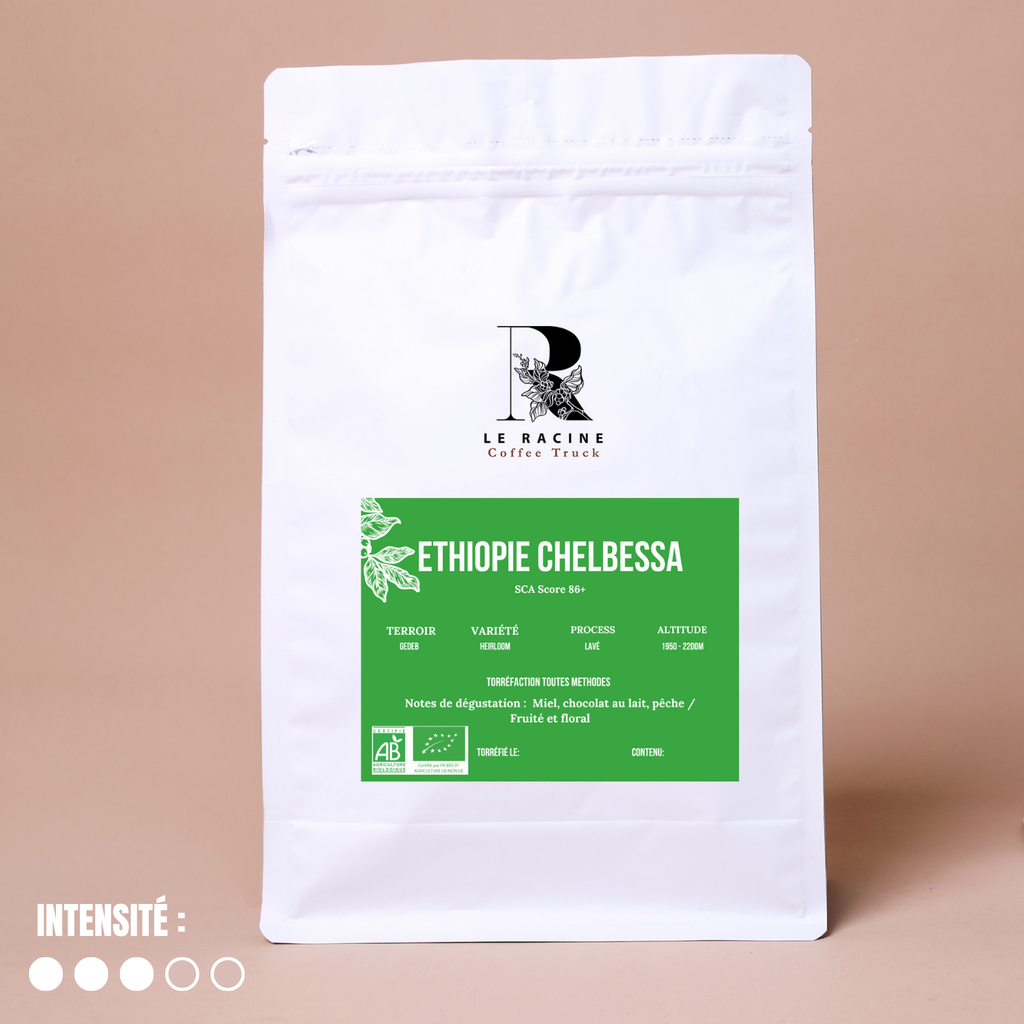 Honey, Peach and floral notes from this delightful Ethiopian out of the Chelbessa washing station. 